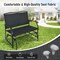 Garden Park Bench Steel Frame Seating with Armrests, Weather-Ready Build and Spacious Design for Outdoor Relaxation
